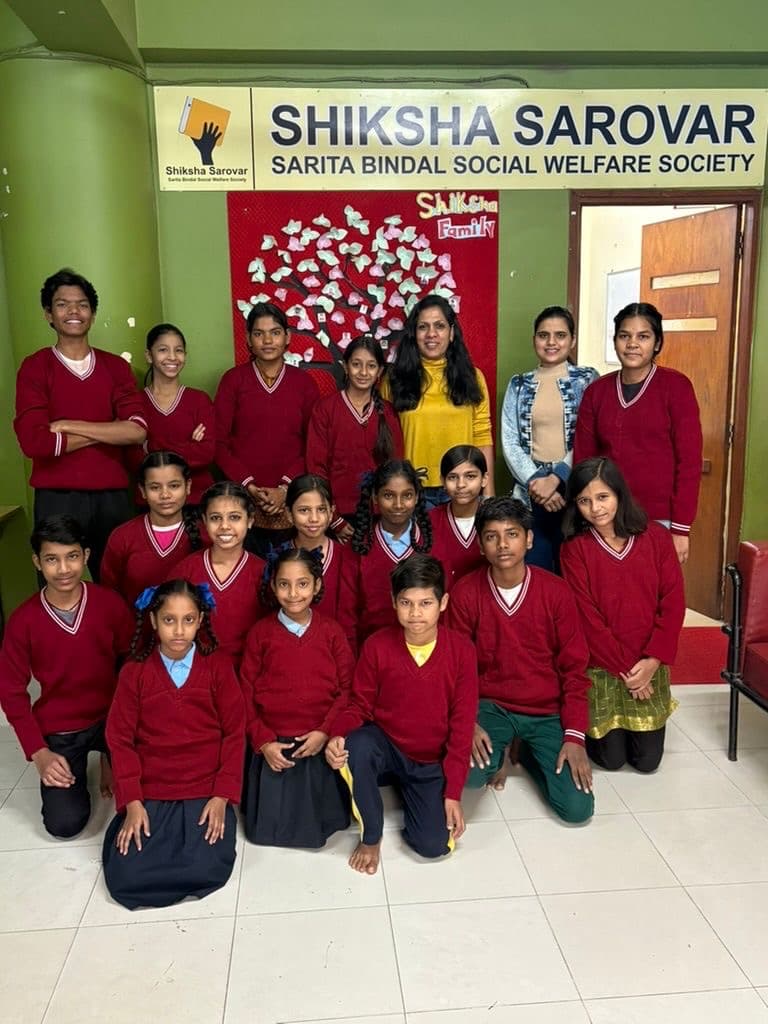 Children learning at Shiksha Sarovar